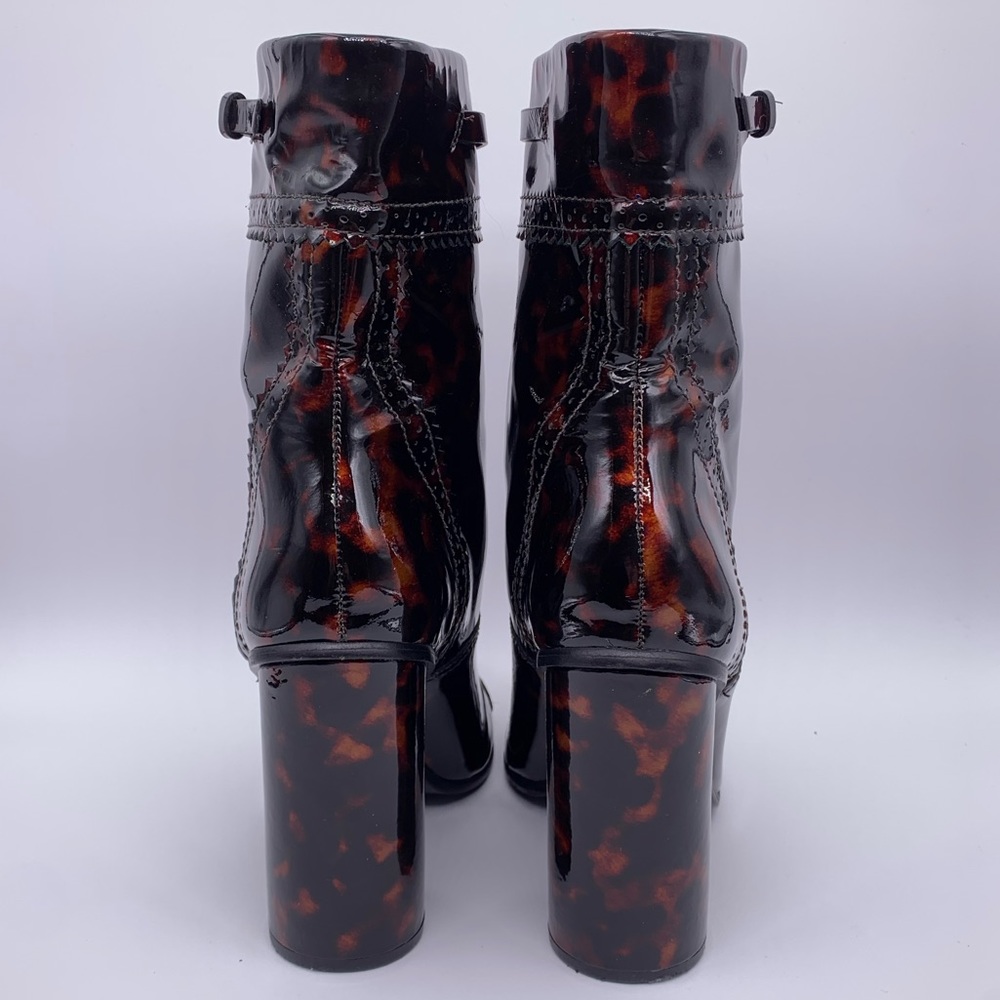 Tory Burch Huxley Tortoise Tassels Front Zipper Ankle Booties | Size: 9.5M - Picture 3 of 16